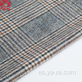 tela de poliéster de lana tejida de cheque a cuadros de tweed